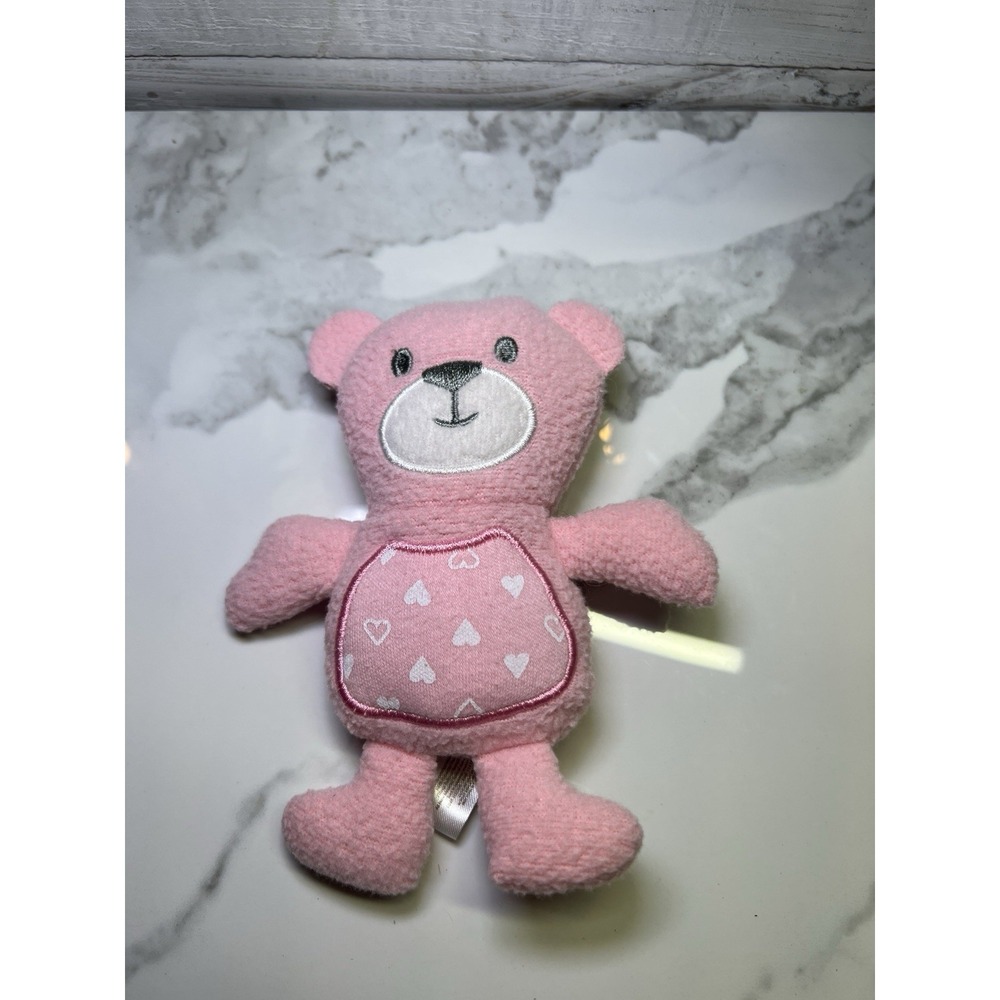 Cutie Pie Small Pink Teddy Baby Bear Lovey‎ Heart Belly